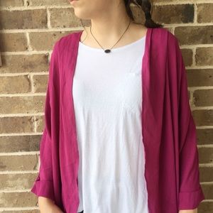Soprano Purple Sheer Cardigan